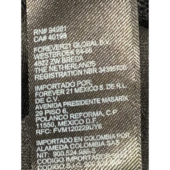 Forever 21 Black Lace Peplum Top Women’s Medium Short Sleeve Evening Blouse - Picture 8 of 8